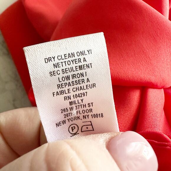 Milly Off-Shoulder Red-Orange Midi Dress - Picture 10 of 16